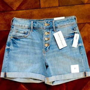 High Rise Denim Short
